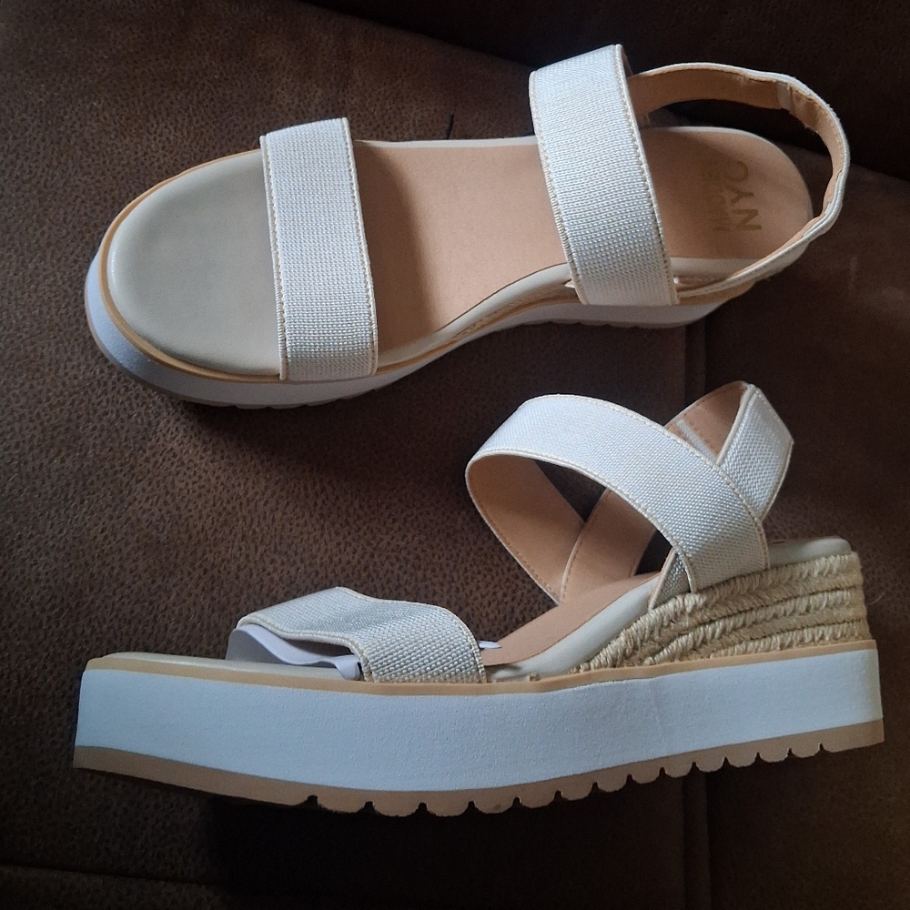Madden NYC Women's Talla Natural Platform Sandals Size 9